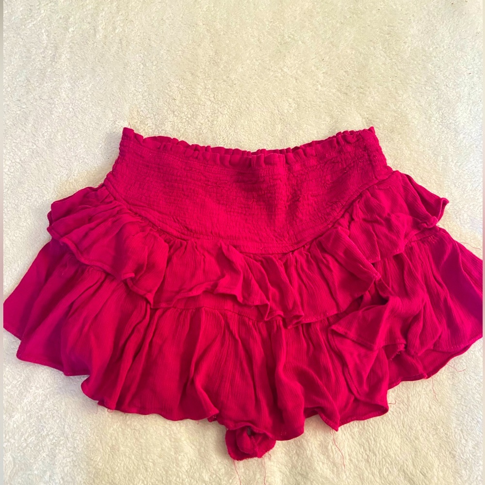 Raspberry colored miniskirt (Fits a size small or medium)